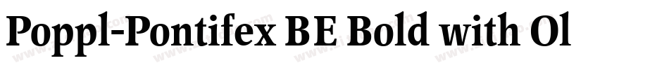 Poppl-Pontifex BE Bold with Oldstyle Figures字体转换
